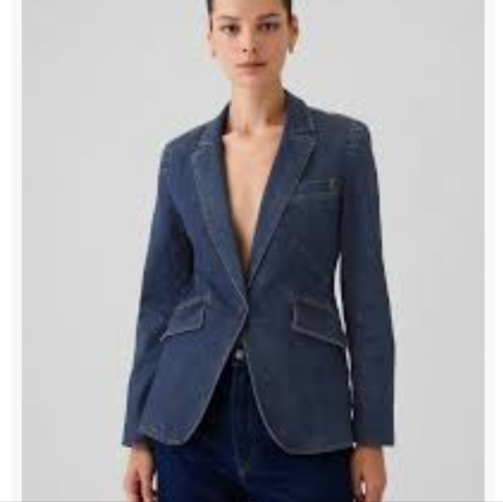 New Gap Denim Blazer - 8 Tall